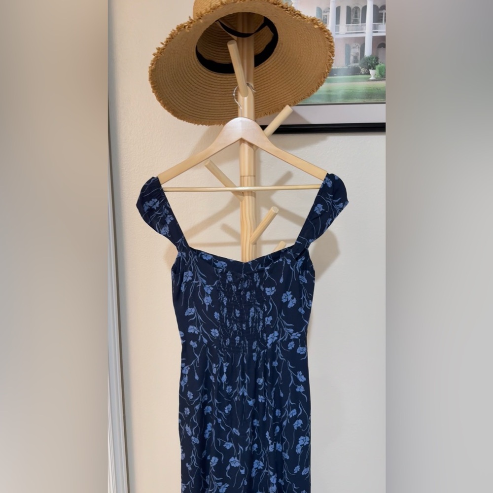 Reformation Bryson Dress In Georgia Blue, brand new, never worn, no flaws. - Picture 10 of 13